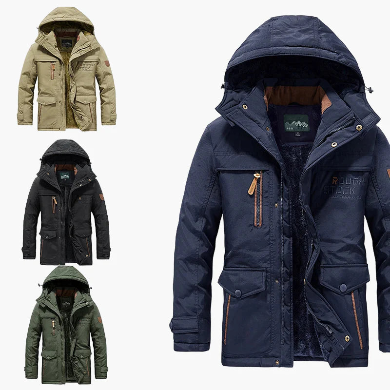 Herren Winter Outdoor Parka mit Kapuze – Warme Freizeitjacke für kalte Tage