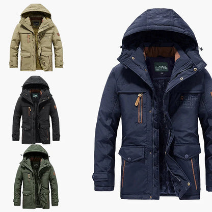 Herren Winter Outdoor Parka mit Kapuze – Warme Freizeitjacke für kalte Tage