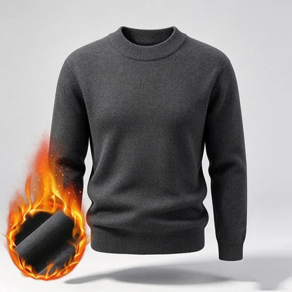 Herren Mock-Neck Pullover Langarm Basic Strickpullover