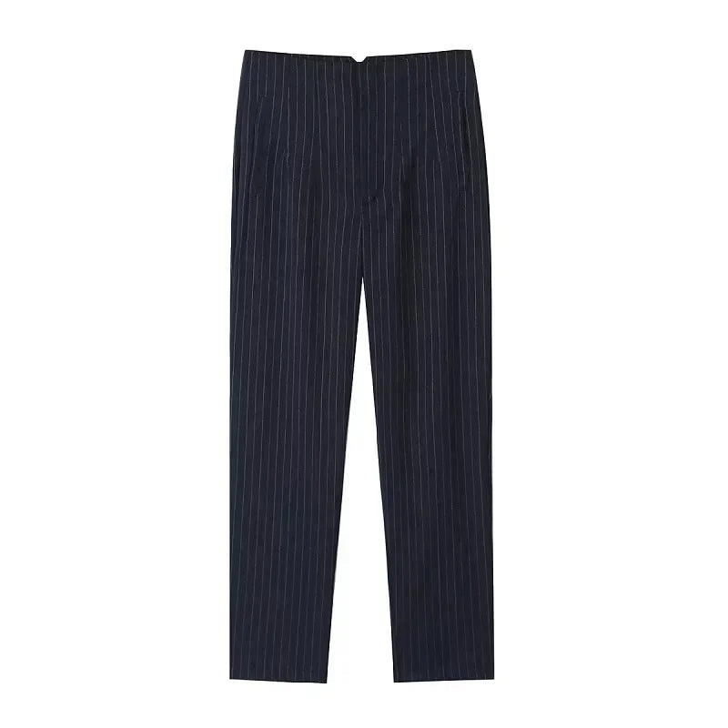 Damen High-Waist Hose Business Elegant Knöchellang