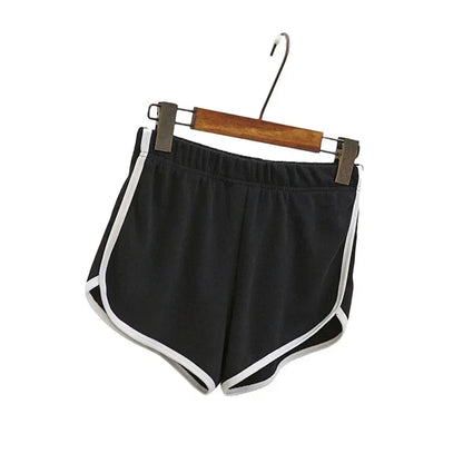 Damen Sportshorts Kurzhose mit elastischem Bund & Kontraststreifen