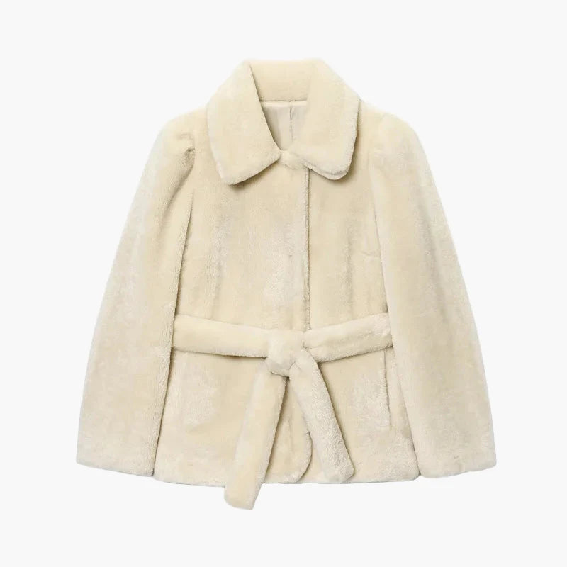 Damen Kurzmantel mit Bindegürtel – Eleganter Wintermantel für stilvolle Outfits