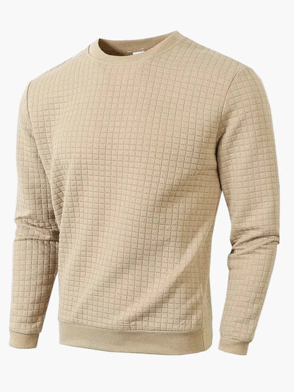 Herren Sweatshirt mit Strukturmuster – Lässiger Rundhals Pullover für Alltag und Freizeit