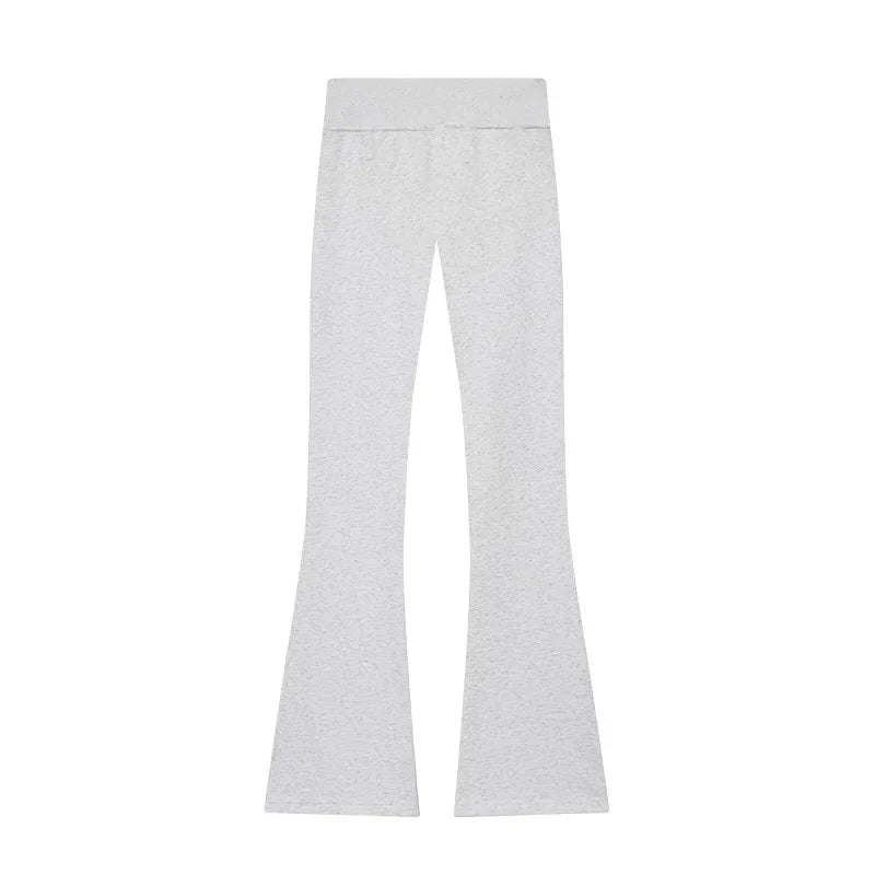 Damen Sweatjacke Reißverschluss Stehkragen & Flare-Hose Set Sportlicher Look