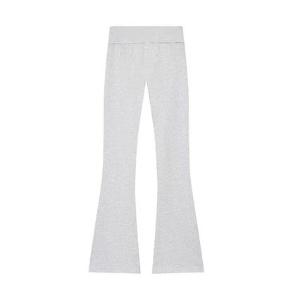 Damen Sweatjacke Reißverschluss Stehkragen & Flare-Hose Set Sportlicher Look