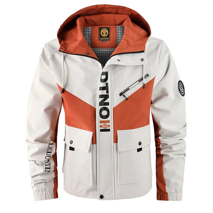 Herren Outdoor Jacke mit Kapuze & Reißverschluss Mehrfarbig