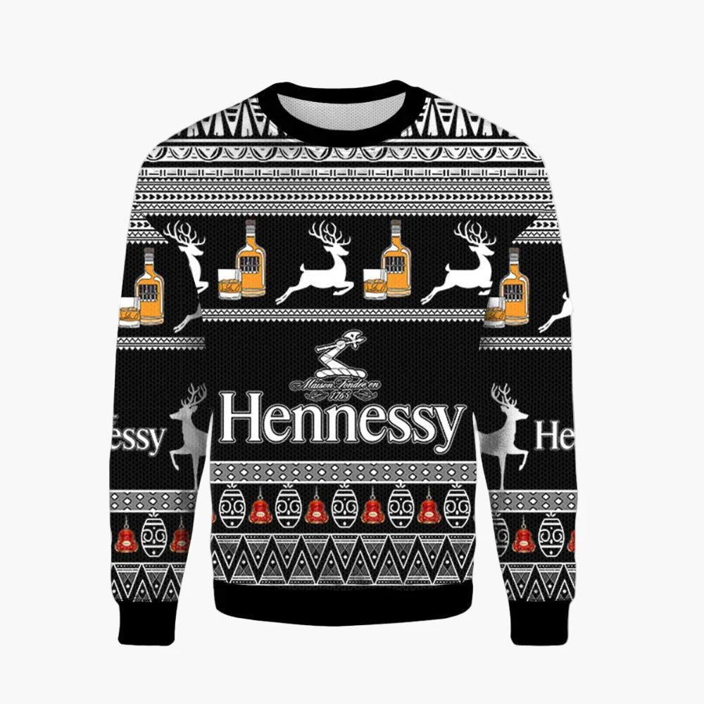Herren Jägermeister Ugly Christmas Sweater – Festlicher Pullover für Weihnachten & Winterpartys