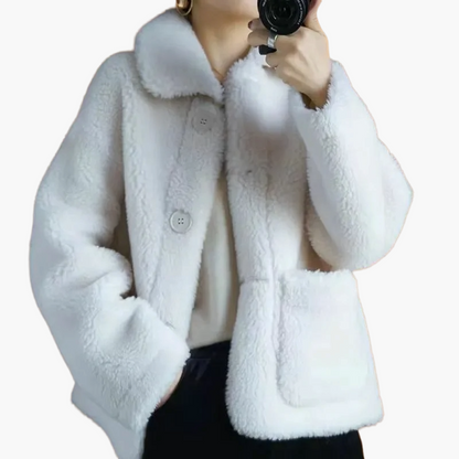 Damen Teddyfell Winterjacke – Kuscheliger Freizeit-Look für kalte Tage