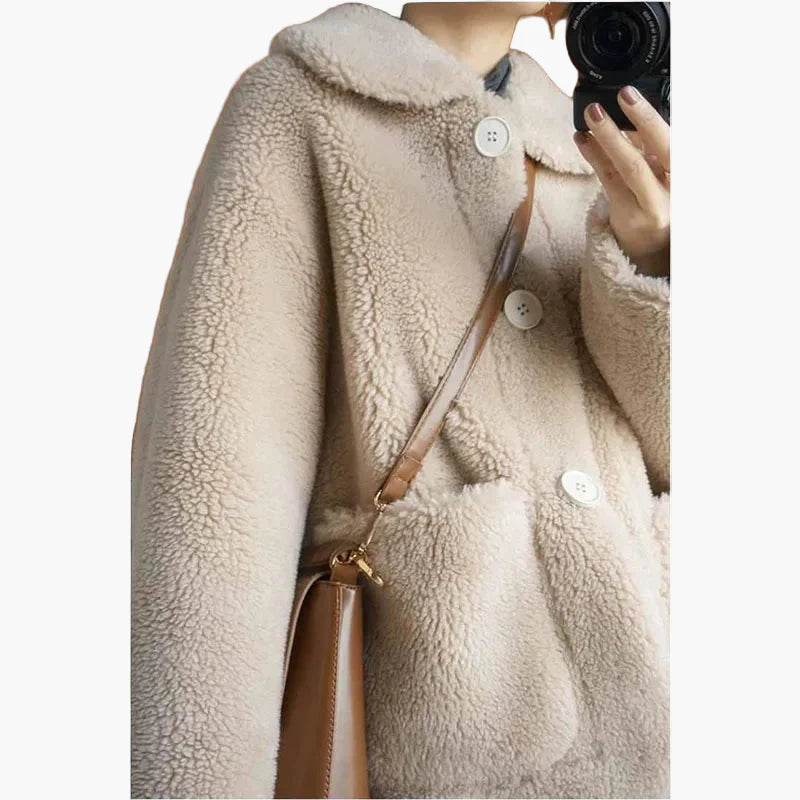 Damen Teddyfell Winterjacke – Kuscheliger Freizeit-Look für kalte Tage