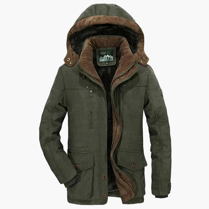 Herren Winter Parka Jacke mit Kapuze – Outdoor Warm Gefüttert, Freizeit & Alltag