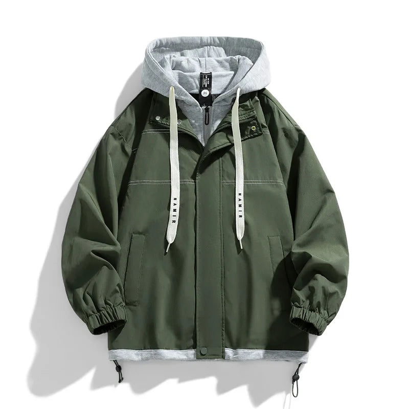 Unisex Übergangsjacke mit Kapuze Mehrfarbig