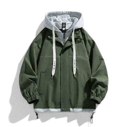 Unisex Übergangsjacke mit Kapuze Mehrfarbig