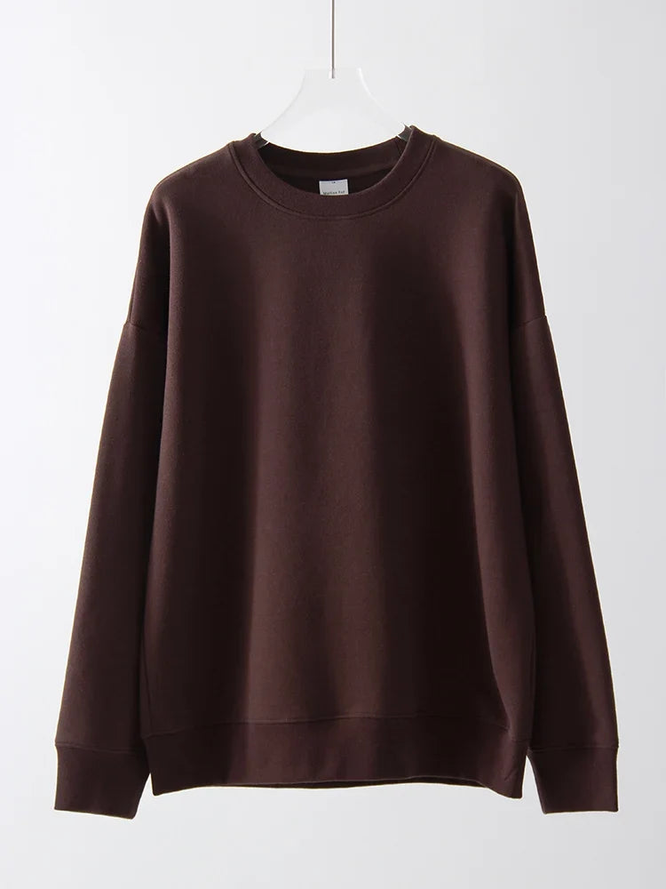 Unisex Langarm Sweatshirt Rundhalsausschnitt Freizeit Pullover Weicher Stoff