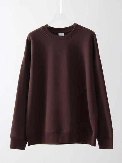 Unisex Langarm Sweatshirt Rundhalsausschnitt Freizeit Pullover Weicher Stoff