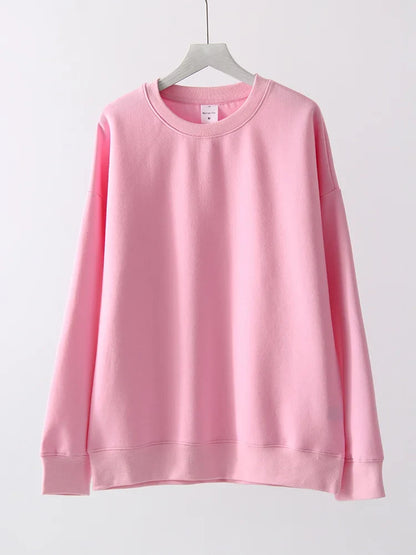 Unisex Langarm Sweatshirt Rundhalsausschnitt Freizeit Pullover Weicher Stoff
