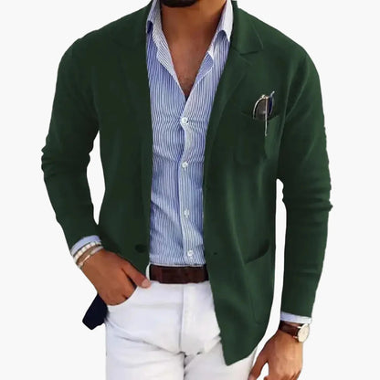 Herren Business Casual Blazer – Einreihiges Sakko mit Revers und Taschen, Elegantes Freizeit- und Business-Outfit