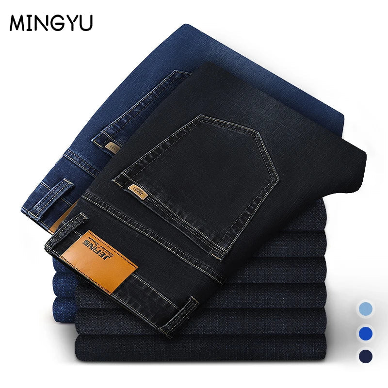 Herren Jeanshose im klassischen Stil, Dunkelblau