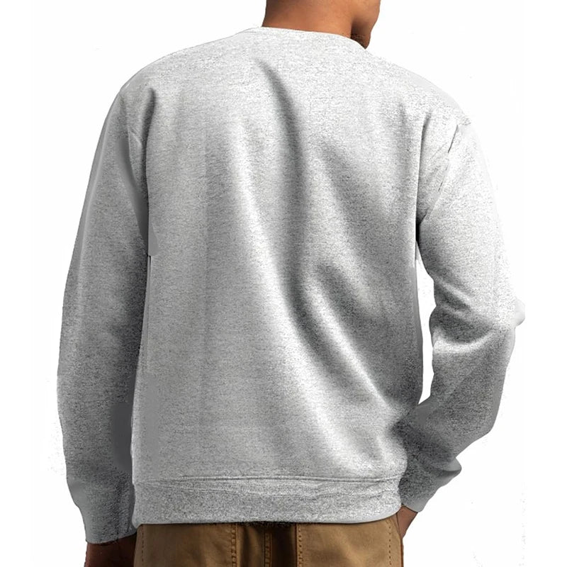 Unisex Langarm Sweatshirt Rundhals Basic Pullover in verschiedenen Farben