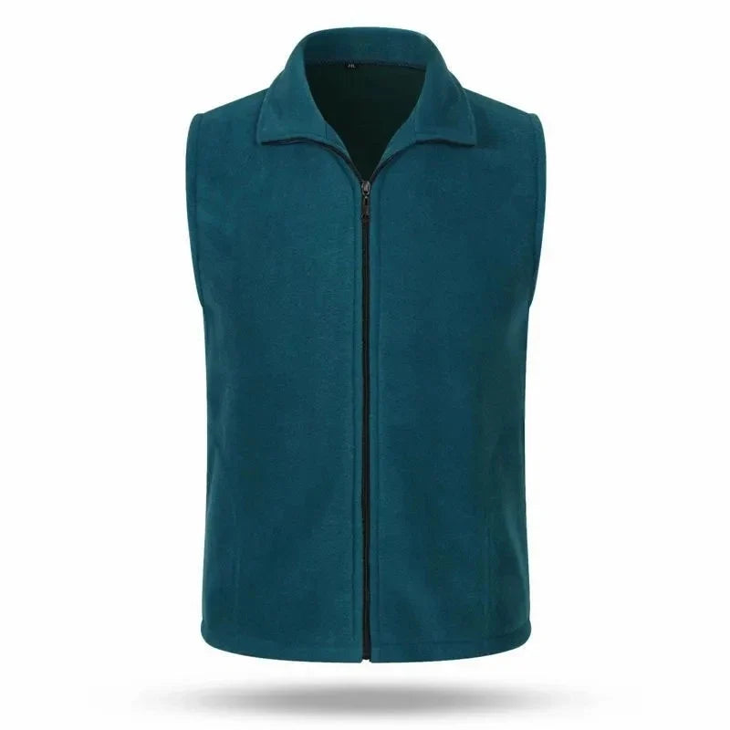 Fleece Weste mit Reißverschluss Stehkragen für Damen