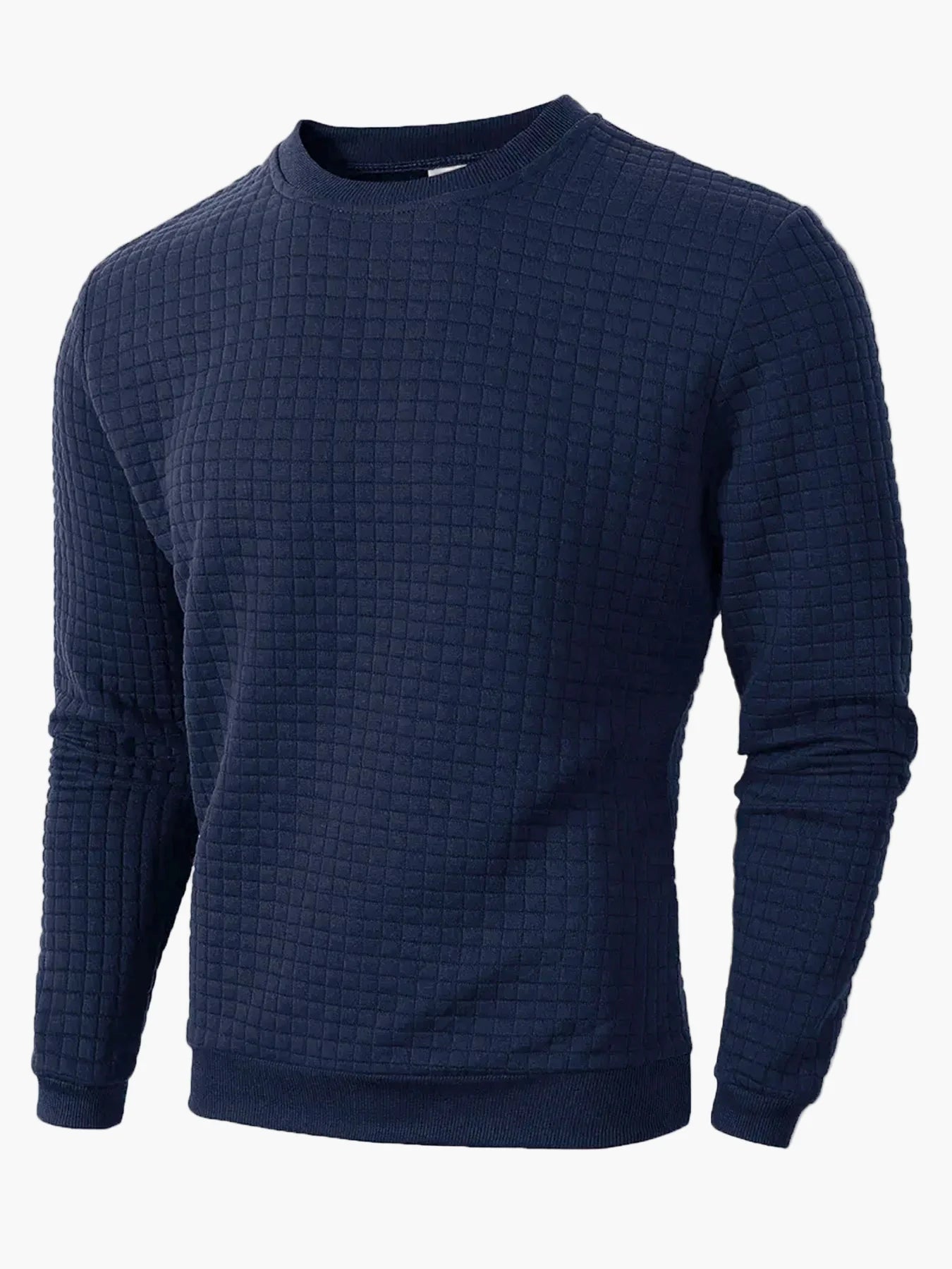 Herren Sweatshirt mit Strukturmuster – Lässiger Rundhals Pullover für Alltag und Freizeit