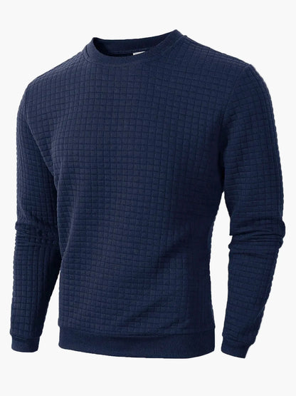 Herren Sweatshirt mit Strukturmuster – Lässiger Rundhals Pullover für Alltag und Freizeit