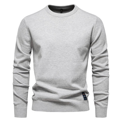 Herren Pullover Rundhalsausschnitt Feinstrick Langarm Verschiedene Farben