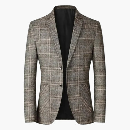 Herren Business Casual Sakko Modern Kariert – Eleganter Blazer für Büro & Freizeit