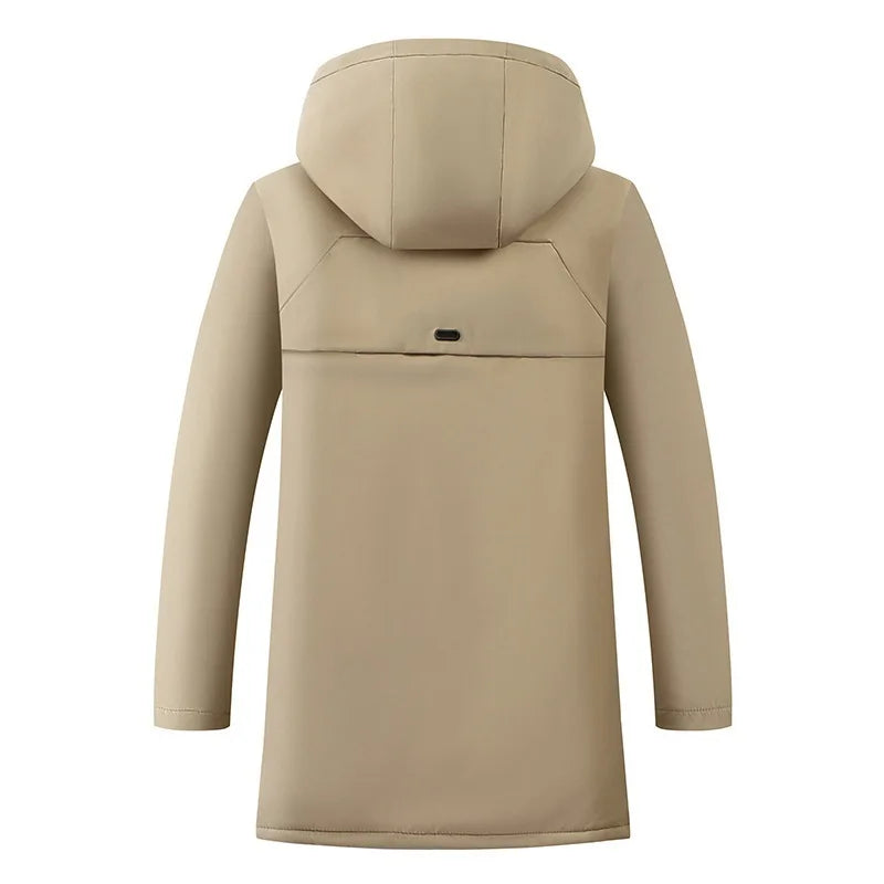 Herren Winterparka mit Kapuze und Teddyfutter – Warmer Mantel