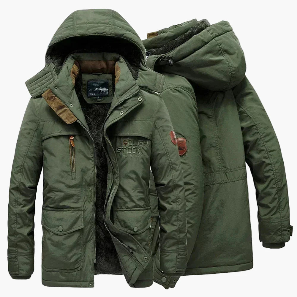 Herren Winterjacke Outdoor Parka Warm Gefüttert mit Kapuze – Lässiger Stil für kalte Tage