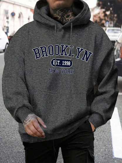 Herren Hoodie mit Kordelzug und Kängurutasche – Verschiedene New York Designs