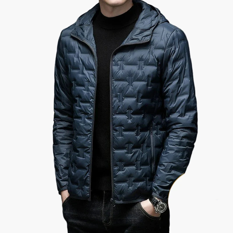 Herren Daunenjacke Winter Outdoor Steppjacke mit Kapuze – Warm & Leicht