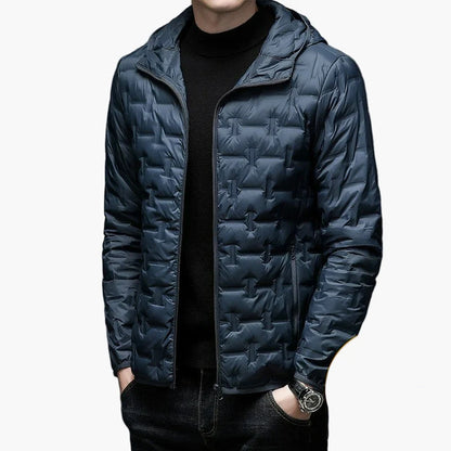 Herren Daunenjacke Winter Outdoor Steppjacke mit Kapuze – Warm & Leicht