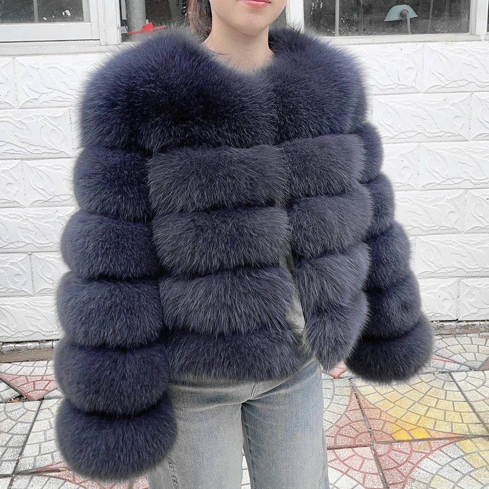 Damen Kurzjacke aus Kunstpelz, Winter Warmes Plüschjacke, Langarm Felljacke