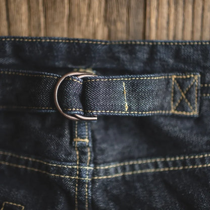 Herren Jeans Dunkelblau Selvedge Denim mit Back Cinch Design