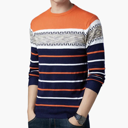 Herren Strickpullover mit modernem Streifenmuster – Alltagsmode & Freizeit