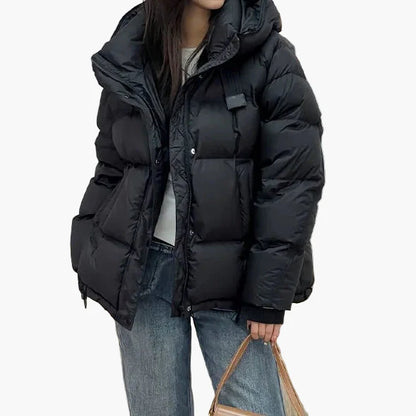 Damen Winter Steppjacke mit Kapuze – Modischer Outdoor Parka für kalte Tage