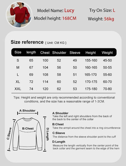 Damen Sweatshirt mit Leopardenherz-Druck Rundhals Langarm Pullover