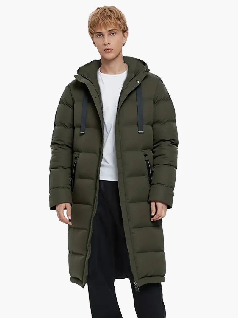Herren Winter Steppmantel Parka Lang – Lässiger Outdoor-Mantel für Alltag & Skifahren