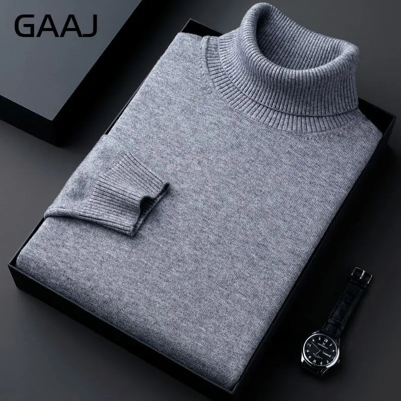Rollkragenpullover für Herren, Feinstrick