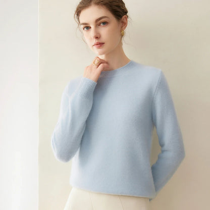Damen Pullover Rundhals Langarm Weiches Material