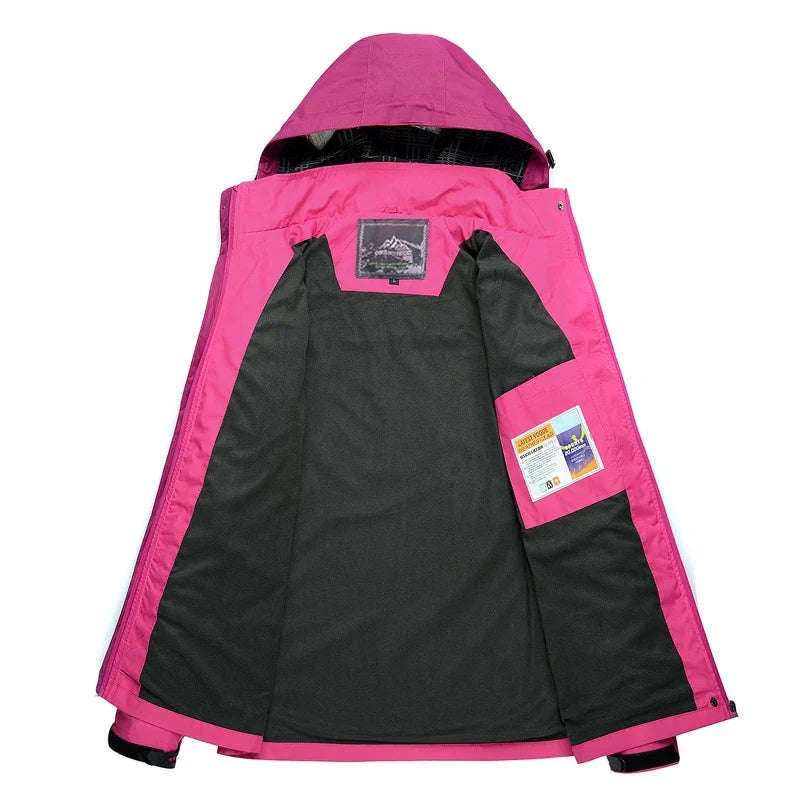 Damen Outdoorjacke mit Kapuze – Mehrfarbig