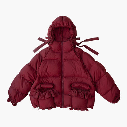 Damen Oversize Steppjacke im Vintage-Stil für Herbst und Winter – Modisch und Vielseitig