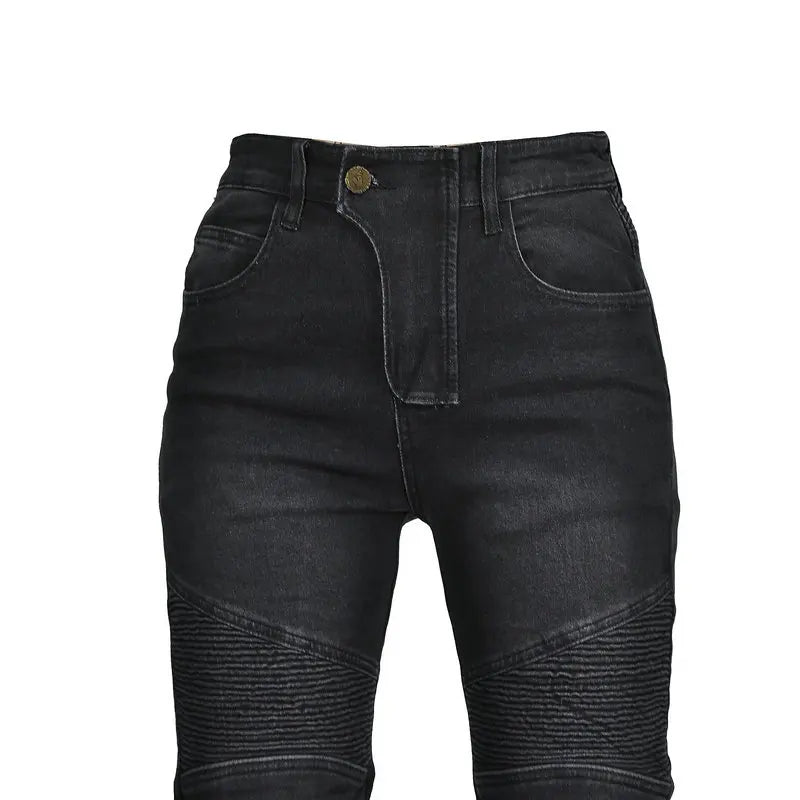 Motorradjeans Damen mit Protektoren Schwarze oder Blaue Motorradhose im Slim Fit Stil