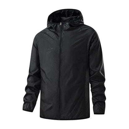 Unisex Leichte Kapuzenjacke Windbreaker mit Reißverschluss