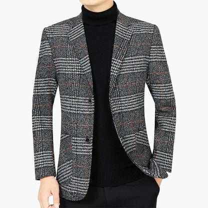 Herren Blazer Kariert Modern Business Freizeit Stil – Eleganter Sakko für Büro und Alltag