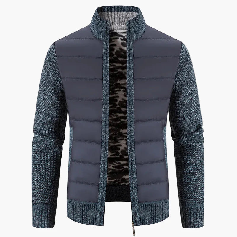 Herren Steppstrickjacke mit Reißverschluss – Modischer Freizeit- und Alltagsbegleiter