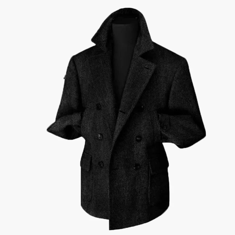 Herren Vintage Doppelreihiger Hahnentritt Blazer – Eleganter Stil für formelle Anlässe und Freizeit