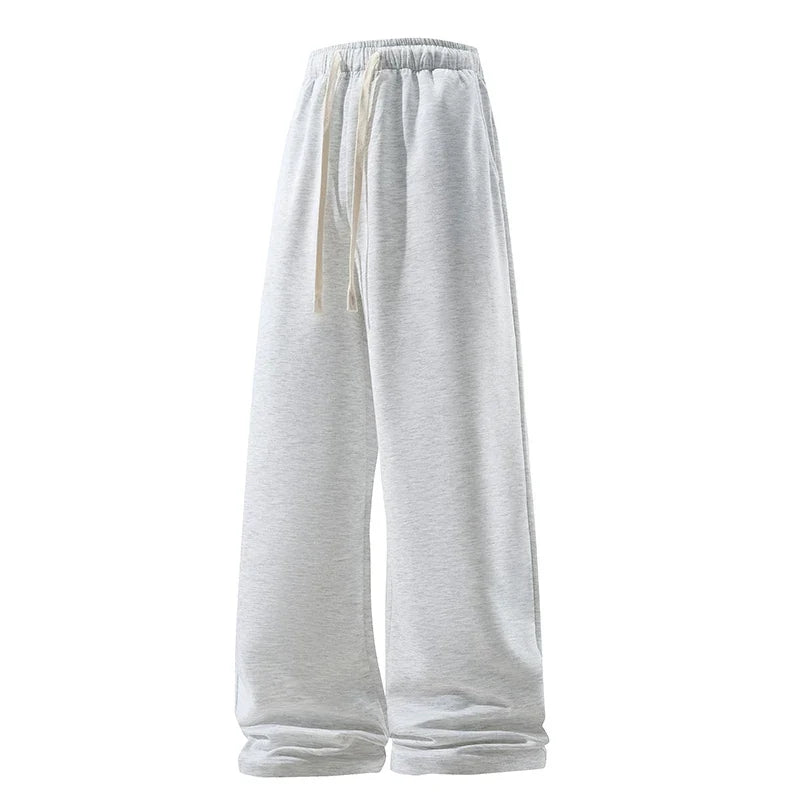 Unisex Jogginghose Weites Bein mit Kordelzug – Schwarz, Dunkelgrau, Hellgrau, Beige