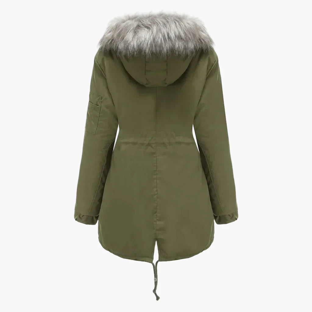 Damen Winterparka mit Kapuze und Kunstfell – Stilvoller Mantel für kalte Tage