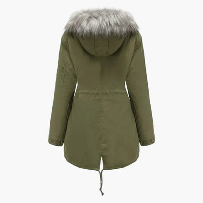 Damen Winterparka mit Kapuze und Kunstfell – Stilvoller Mantel für kalte Tage